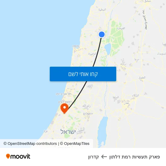 מפת פארק תעשיות רמת דלתון לקדרון