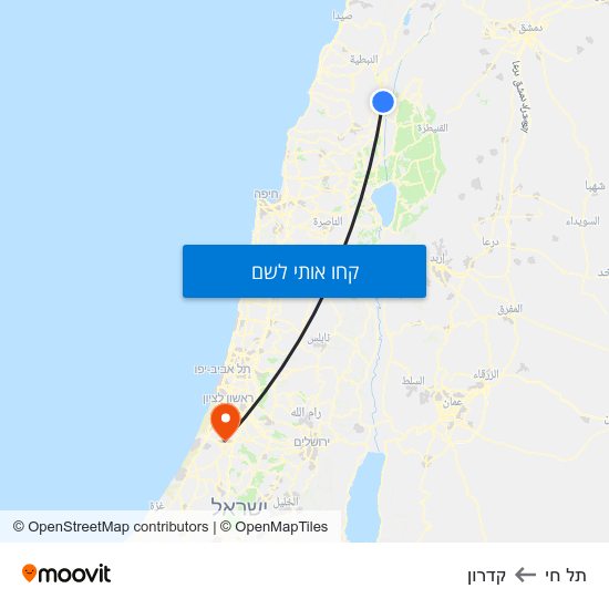מפת תל חי לקדרון