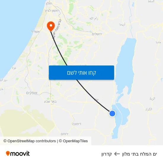 מפת ים המלח בתי מלון לקדרון