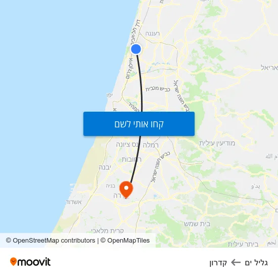 מפת גליל ים לקדרון
