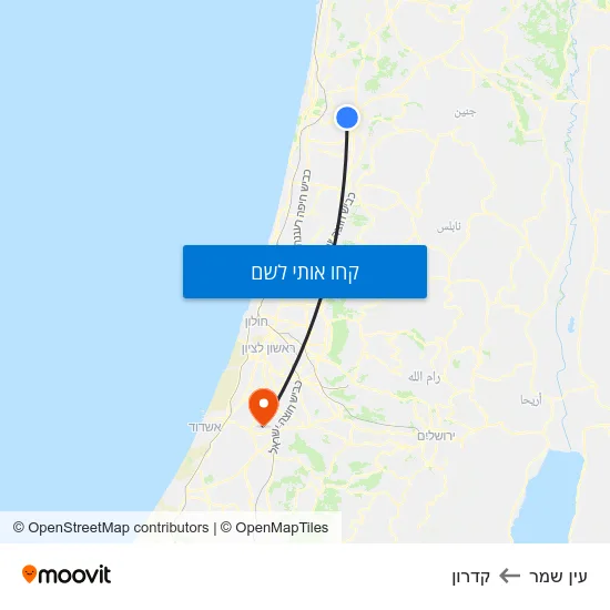 מפת עין שמר לקדרון
