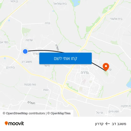 מפת משגב דב לקדרון