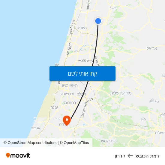 מפת רמת הכובש לקדרון
