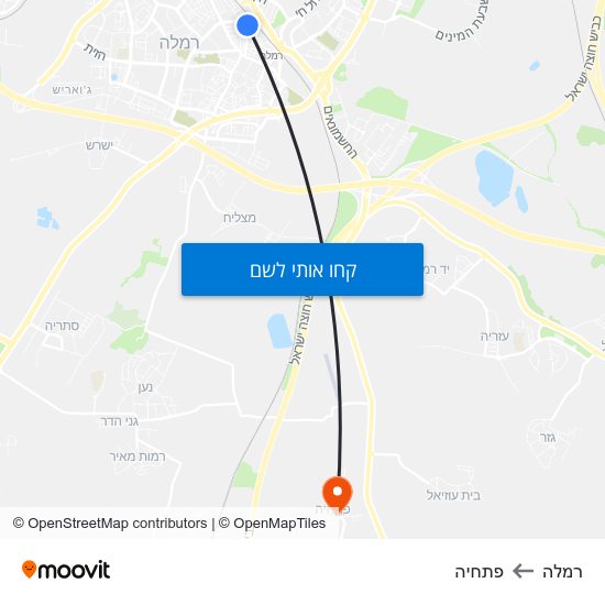 מפת רמלה לפתחיה