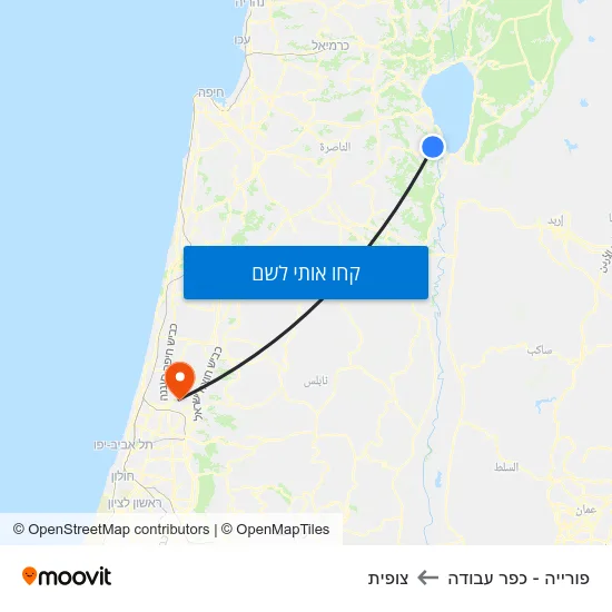 מפת פורייה - כפר עבודה לצופית