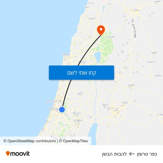 מפת כפר טרומן ללהבות הבשן