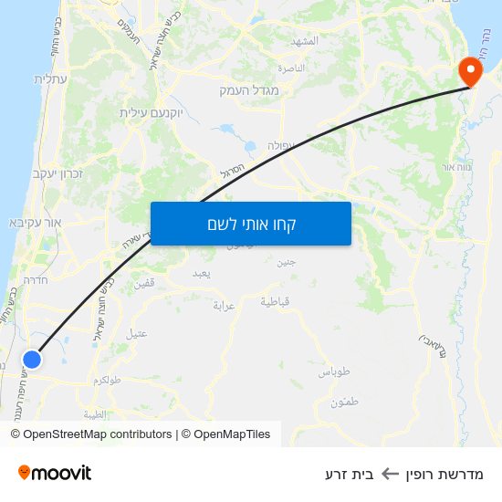 מפת מדרשת רופין לבית זרע