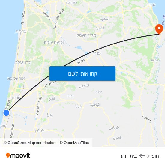 מפת חופית לבית זרע