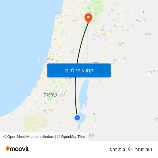 מפת נווה זוהר לבית זרע