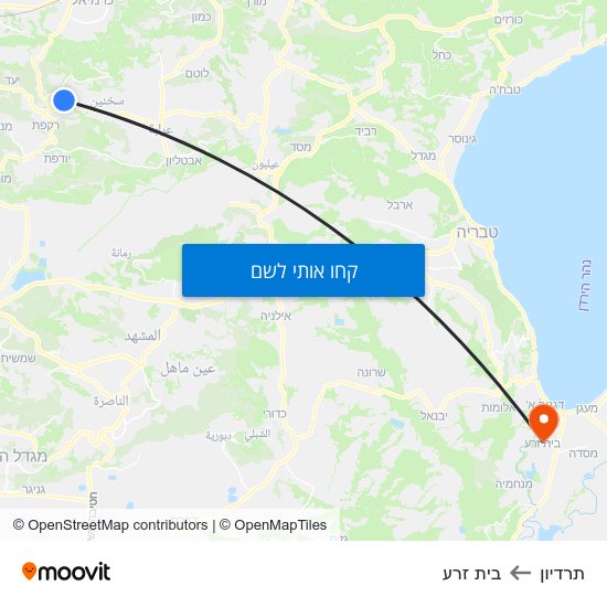 מפת תרדיון לבית זרע