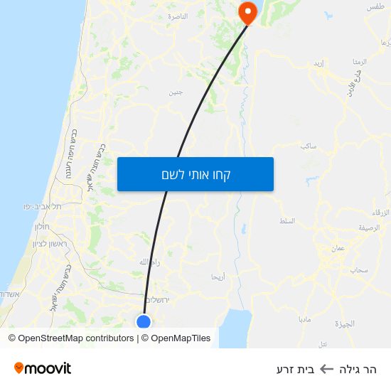 מפת הר גילה לבית זרע