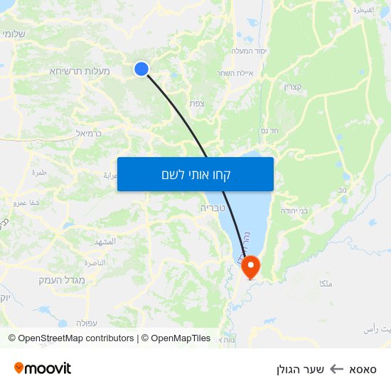מפת סאסא לשער הגולן