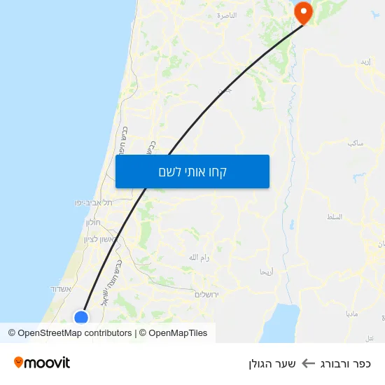 מפת כפר ורבורג לשער הגולן