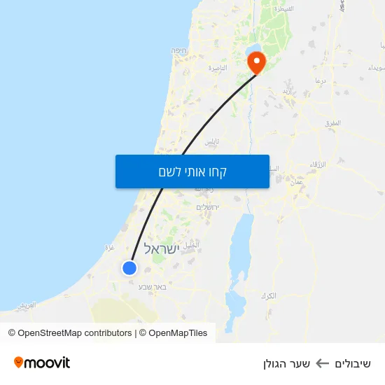 מפת שיבולים לשער הגולן