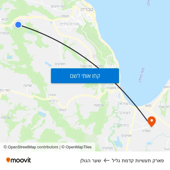 מפת פארק תעשיות קדמת גליל לשער הגולן