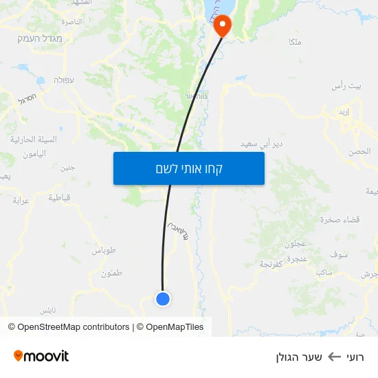 מפת רועי לשער הגולן