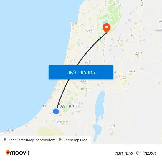 מפת אשבול לשער הגולן