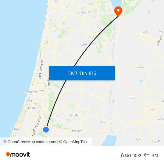 מפת גיזו לשער הגולן