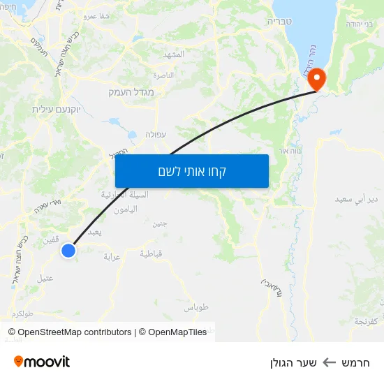 מפת חרמש לשער הגולן