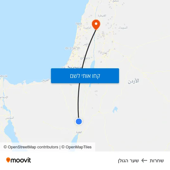 מפת שחרות לשער הגולן