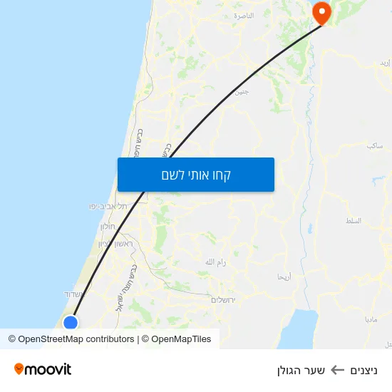 מפת ניצנים לשער הגולן