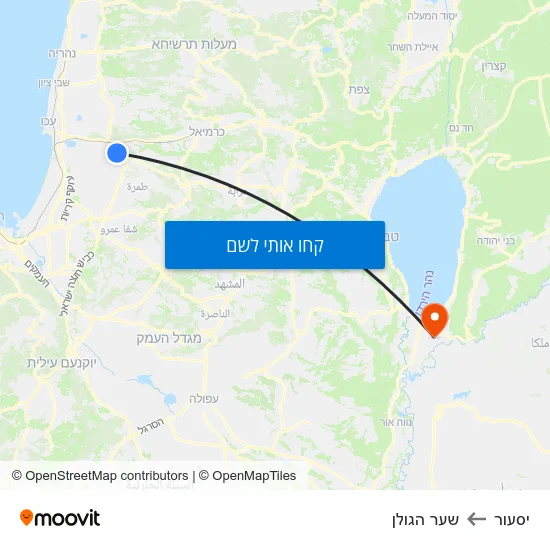 מפת יסעור לשער הגולן