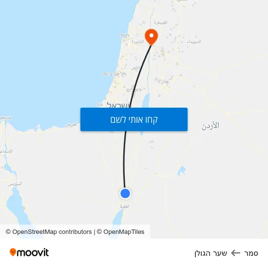 מפת סמר לשער הגולן