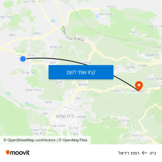 מפת גיזו לרמת רזיאל