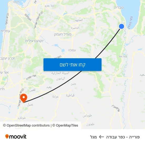 מפת פורייה - כפר עבודה למגל