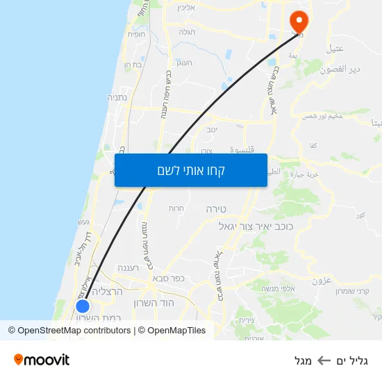 מפת גליל ים למגל