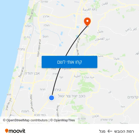 מפת רמת הכובש למגל