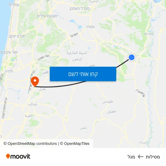 מפת מסילות למגל
