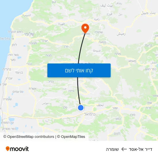 מפת דייר אל-אסד לשומרה