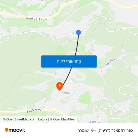 מפת כפר רוזנואלד (זרעית) לשומרה