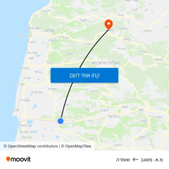 מפת מ.א. משגב לשומרה