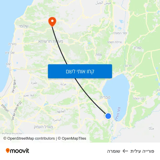 מפת פורייה עילית לשומרה