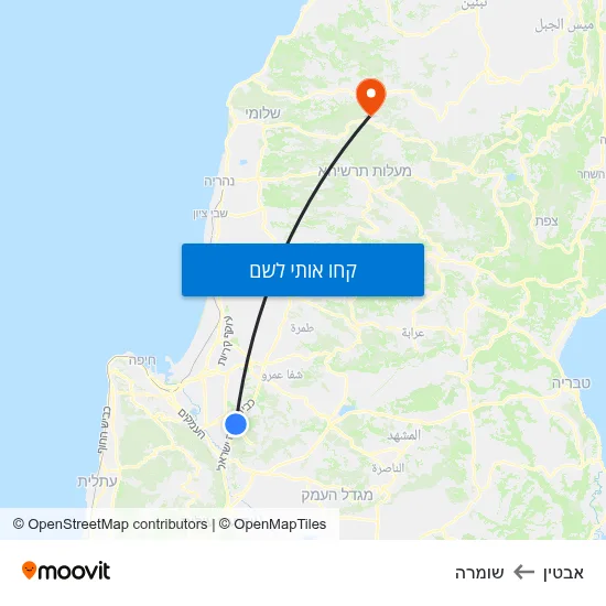 מפת אבטין לשומרה