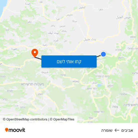 מפת אביבים לשומרה