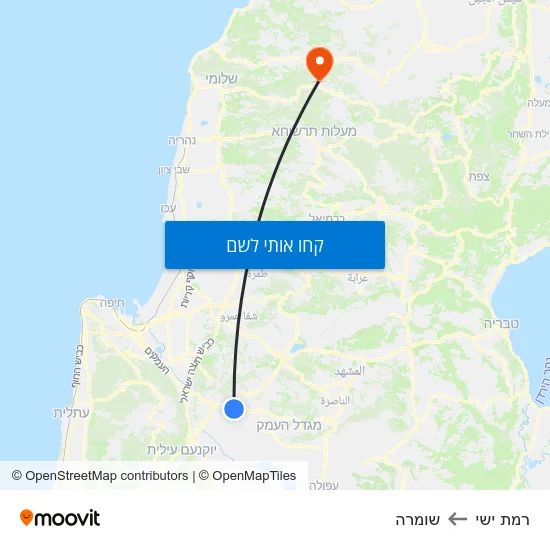 מפת רמת ישי לשומרה