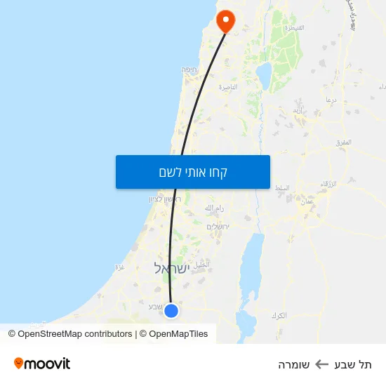 מפת תל שבע לשומרה