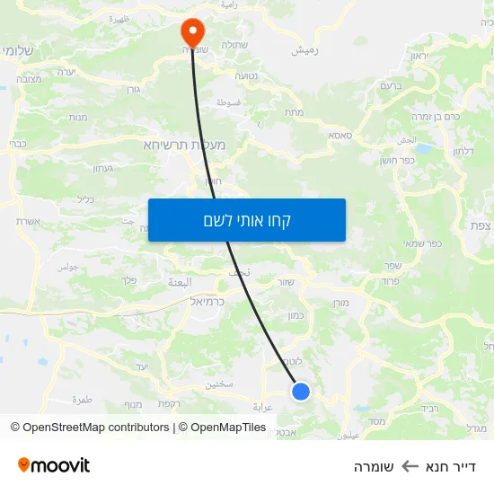מפת דייר חנא לשומרה