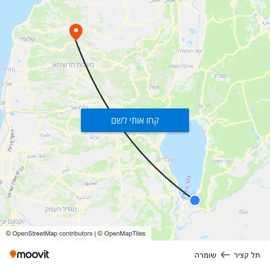 מפת תל קציר לשומרה