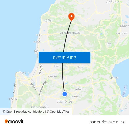 מפת גבעת אלה לשומרה