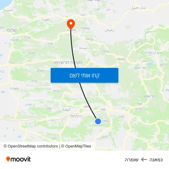 מפת כמאנה לשומרה