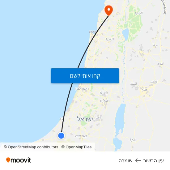 מפת עין הבשור לשומרה