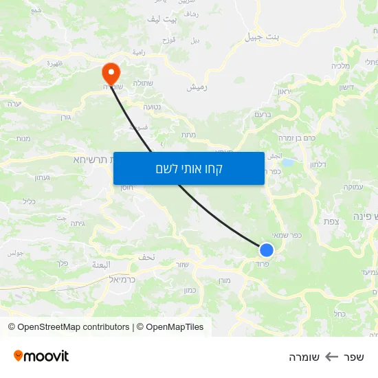 מפת שפר לשומרה