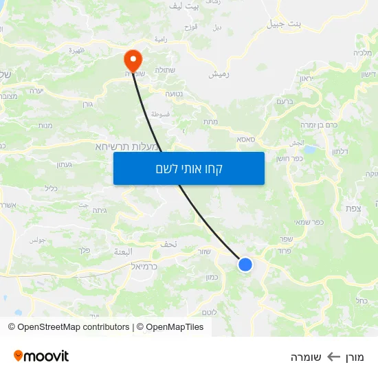 מפת מורן לשומרה