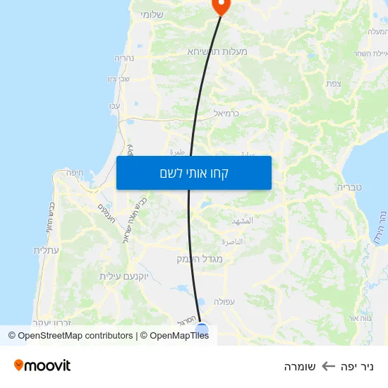 מפת ניר יפה לשומרה