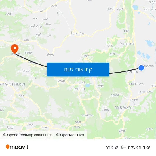 מפת יסוד המעלה לשומרה