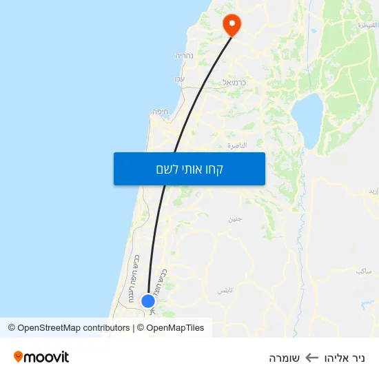 מפת ניר אליהו לשומרה